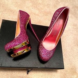 Gianmarco Lorenzi Black Label Crystal Disco Ball Pumps